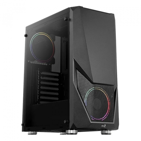 Aerocool Zauron FRGB ATX Fekete Edzett üveg Számítógépház