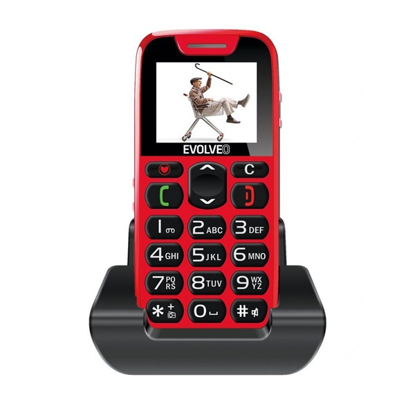 Evolveo Easyphone EP-500 1,8" piros mobiltelefon