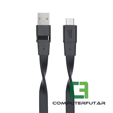 Rivacase 6003 BK12 fekete USB kábel, USB - USB-C 3.0, 1,2 m