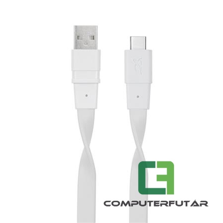 Rivacase 6003 WT12 fehér USB kábel, USB - USB-C 3.0, 1,2 m