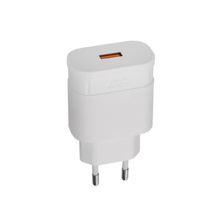 RIVACASE PS4110 fehér Hálózati töltő, 1xUSB, 18W, QC 3.0