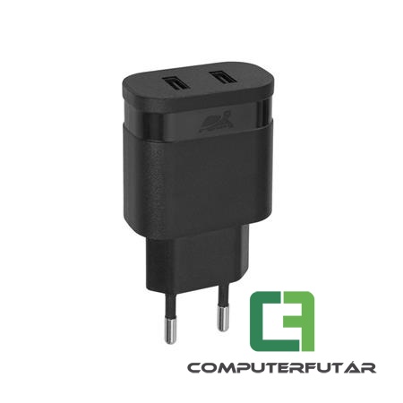 Rivacase VA 4122 B00 fekete Hálózati töltő, 2 x USB, 2,4A