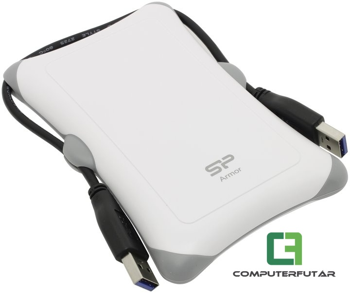 Silicon Power Külső HDD ház - A30, USB 3.0, Ütésálló, Fehér